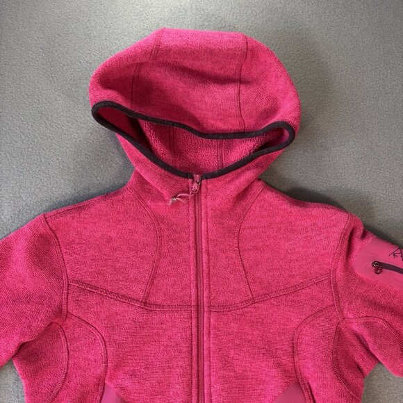 Arcteryx Fleece Sweater Pink Raspberry Jacket XS Full Zip Gorpcore Outdoor Trail - Picture 2 of 15
